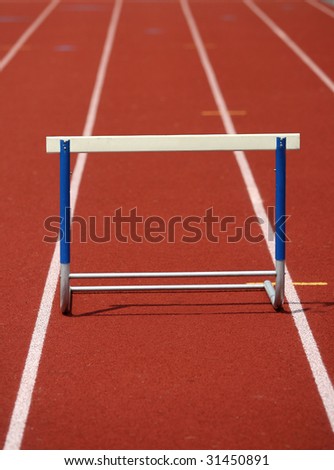 Hurdle on Synthetic Athletic Track