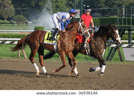 SARATOGA SPRINGS, NY- SEPT 7: Jamie Theriot aboard 