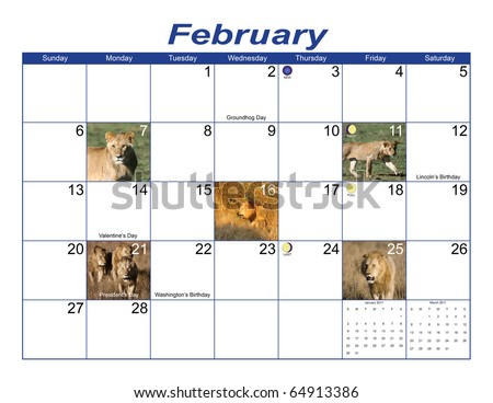 february 2011 calendar with holidays. February 2011 Calendar