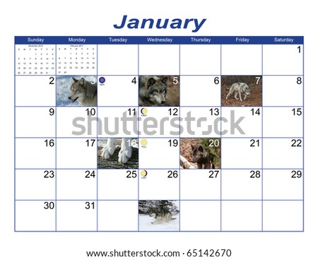 2011 Calendar containing