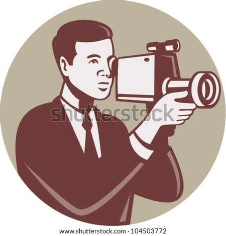  - stock-vector--illustration-of-a-male-photographer-shooting-with-video-camera-handycam-video-cam-done-in-retro-104503772