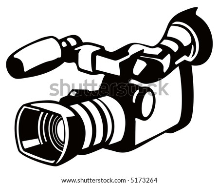 video camera clipart. stock photo : Video camera