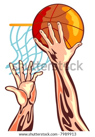 basketball hoop. dunking a asketball hoop