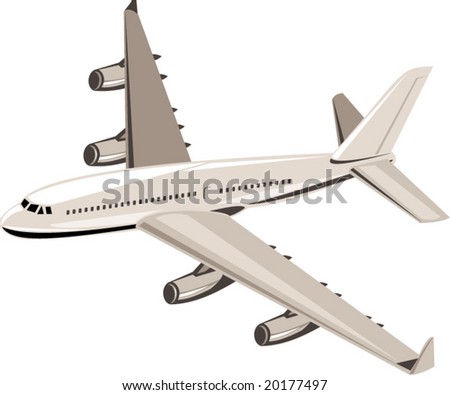 clip art jet plane. stock vector : Jumbo jet plane