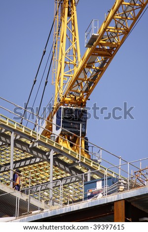 Color photo of a Lift Crane for Container Handling, Cargo, Construction and Industrial Job Sites