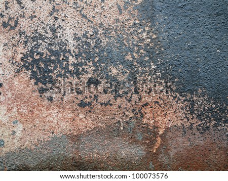 Grunge Style Wall with peel old Black paint background