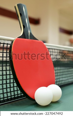 Table Tennis Ball and Bat