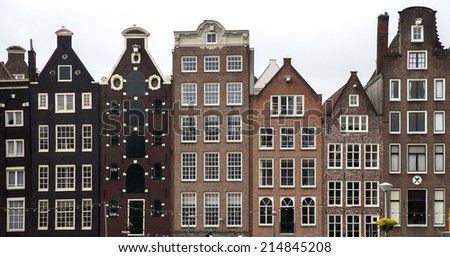 Holland, Amsterdam, the city\'s architecture, old houses