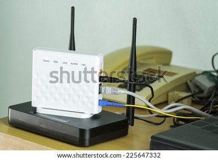 Passive optical network with Wifi of end user fiber optic or call Fiber to the home