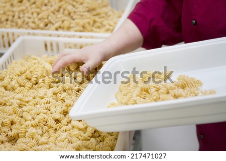 fresh italian pasta in white boxes