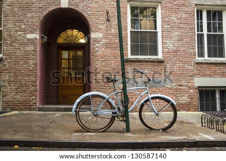 Old bicycle in Greenwich Village, New York City