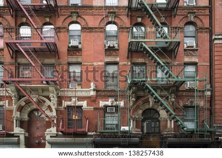 Old apartment building in Greenwich Village, Manhattan, New York City