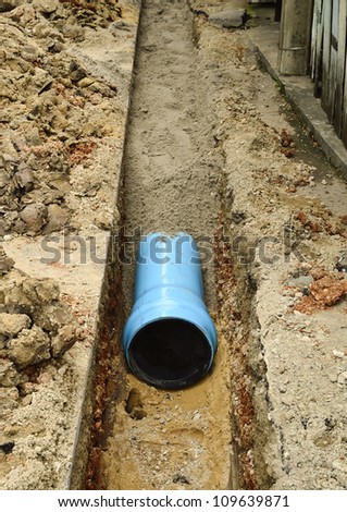 install new pvc pipe for domestic water supply
