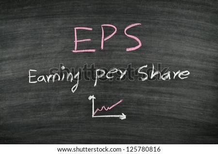 earning per share written on blackboard