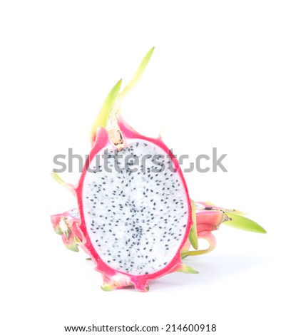 dragon fruit on white background