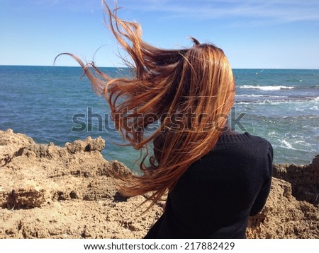 Woman watching the sea