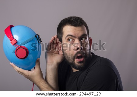 Balloon talking with guy