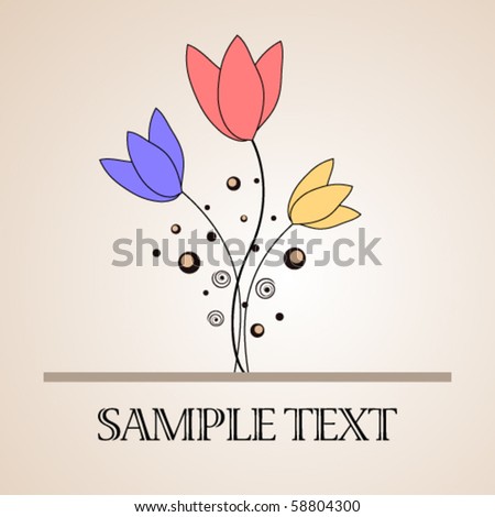 Abstract flowers tulips