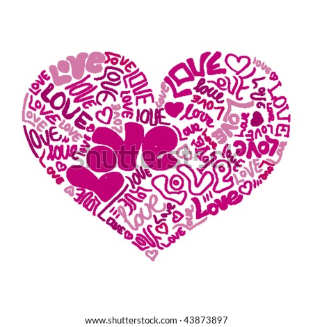 Heart shaped valentine love tattoo 