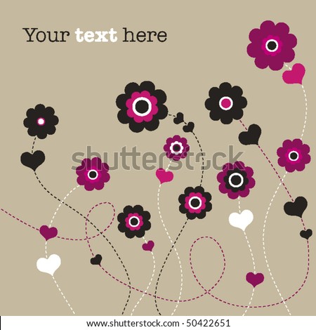 stock vector Flower wedding invitation card design in vector