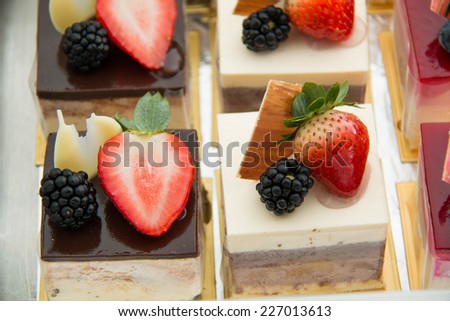 assorted mini cake