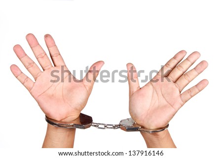 Hands with shackles