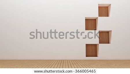 Interior design wall and art of wall style for modern interior 3d rendering images