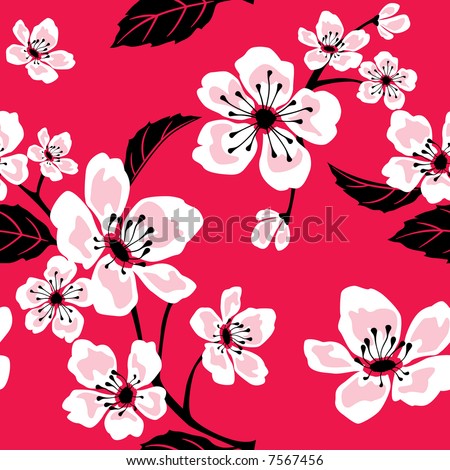 Seamless Sakura Blossom Pattern Seamless Sakura Blossom Pattern
