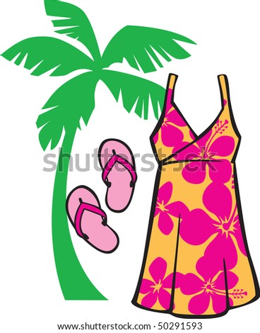 Beach Clothes  Women on Illustration Of Women S Articles Of Clothing For The Summer Beach