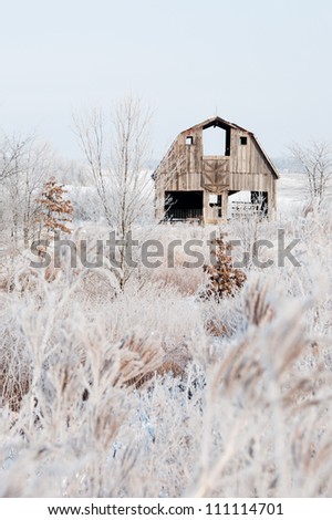Barn Winter Landscape