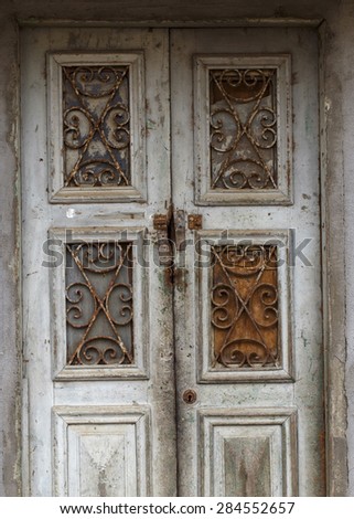 Old wooden home door, Egypt