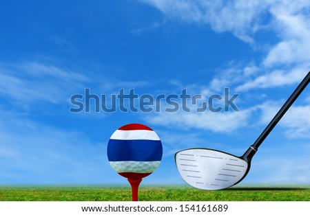 Tee off golf ball Thai