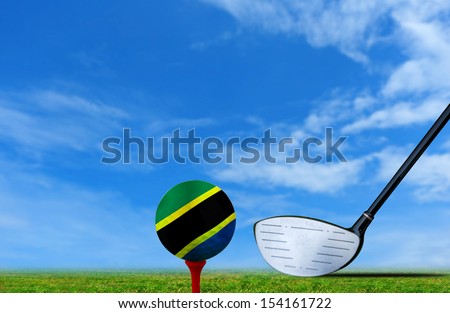 Tee off golf ball TANZANIA