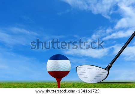 Tee off golf ball Yugoslavia