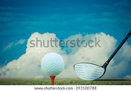 Golf ball Vintage Color