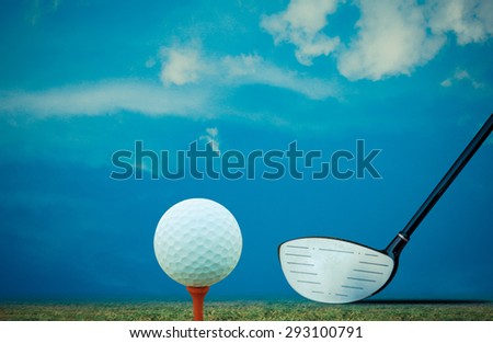 Golf ball Vintage Color