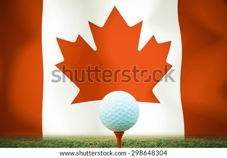 Golf ball Canada vintage color.