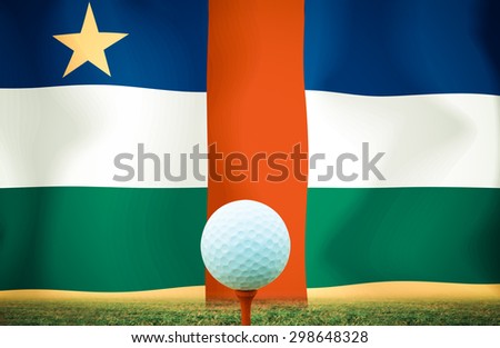 Golf ball CENTRAL AFRICAN vintage color.
