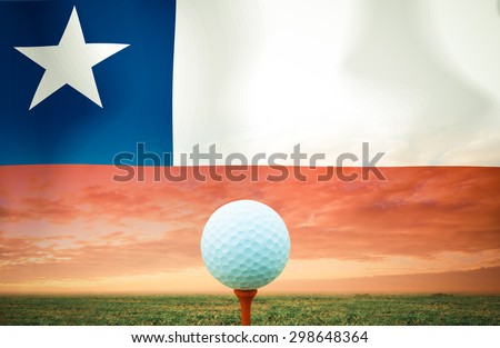 Golf ball Chile vintage color.