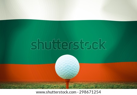 Golf ball BULGARIA vintage color.