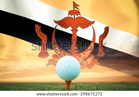 Golf ball Brunei  vintage color.