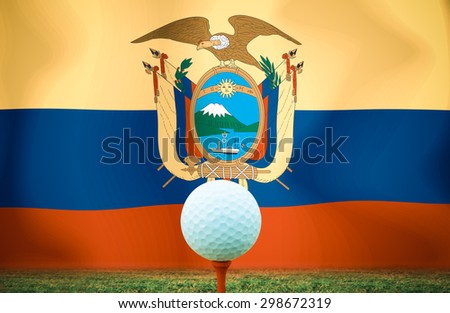 Golf ball ANDORRA vintage color.
