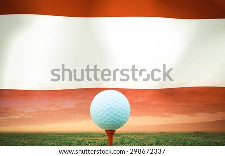 Golf ball Austria vintage color.
