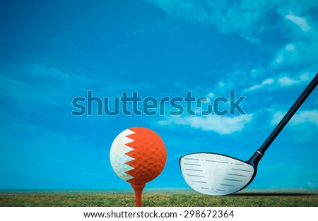 Golf ball Belgium vintage color.
