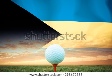 Golf ball BAHAMAS vintage color.