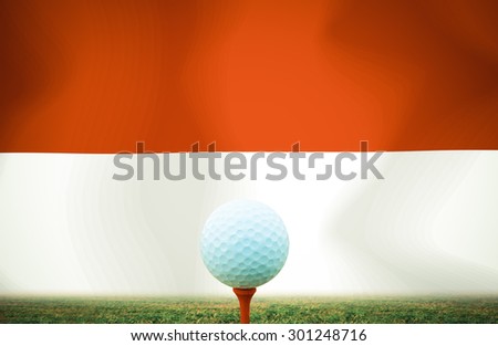 Golf ball Monaco vintage color.