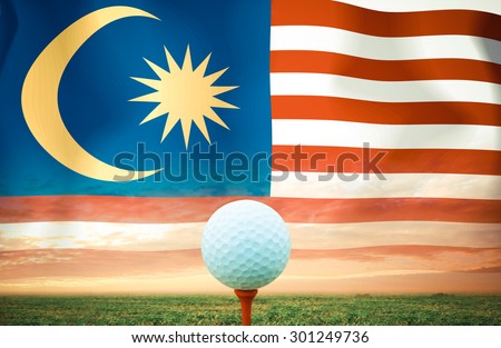 Golf ball MALAYSIA  vintage color.