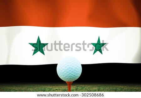 Golf ball Syrian vintage color.