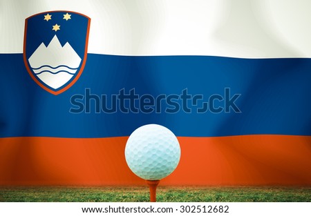 Golf ball Slovenia  vintage color.
