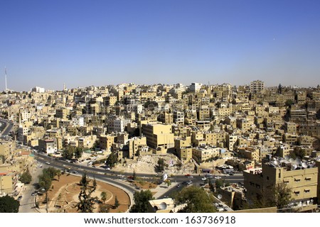 Elevated View of the City from the Citadel, Amman, Jordan